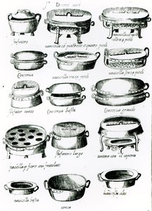さまざまな調理容器、1570 作： Italian School